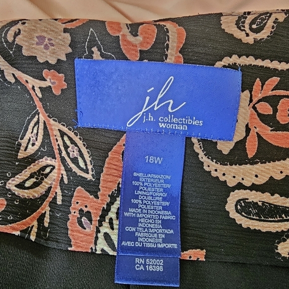 SET!! JH Collectible 2 PIECE SKIRT SET ~ SKIRT Size 18W WITH Shirt Top Size XL - Picture 4 of 7